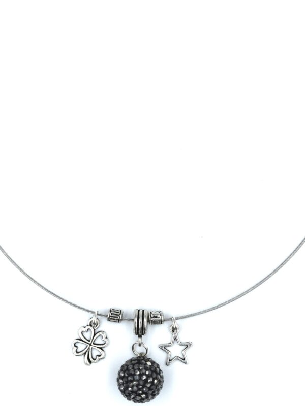 Gargantilla de acero con charms de inox
