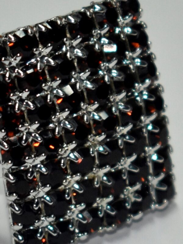 Sortija de cristal austriaco color ámbar oscuro