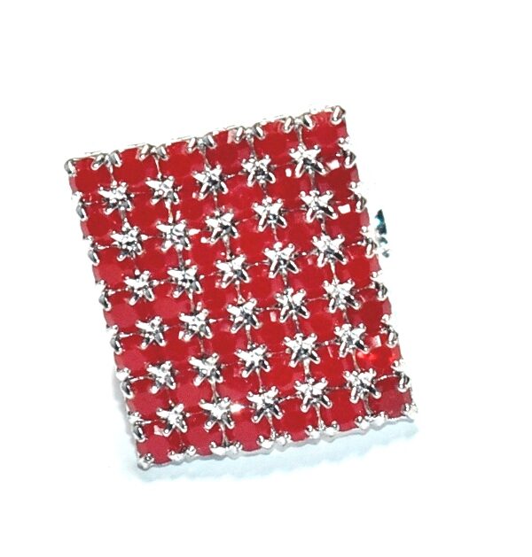 Sortija de cristal austriaco color rojo