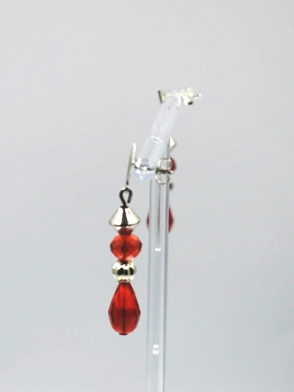 Pendientes de plata 925 con cristal y entrepiezas