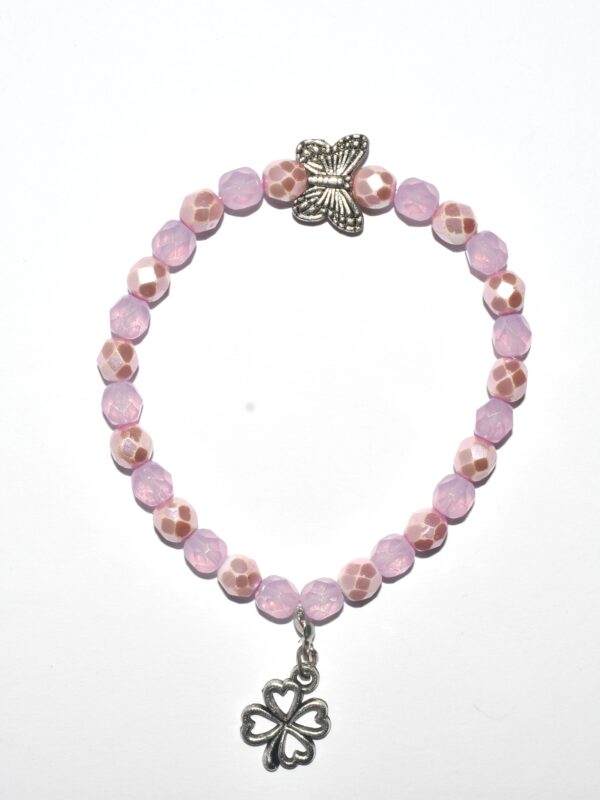 Pulsera elástica de cristal y zamak