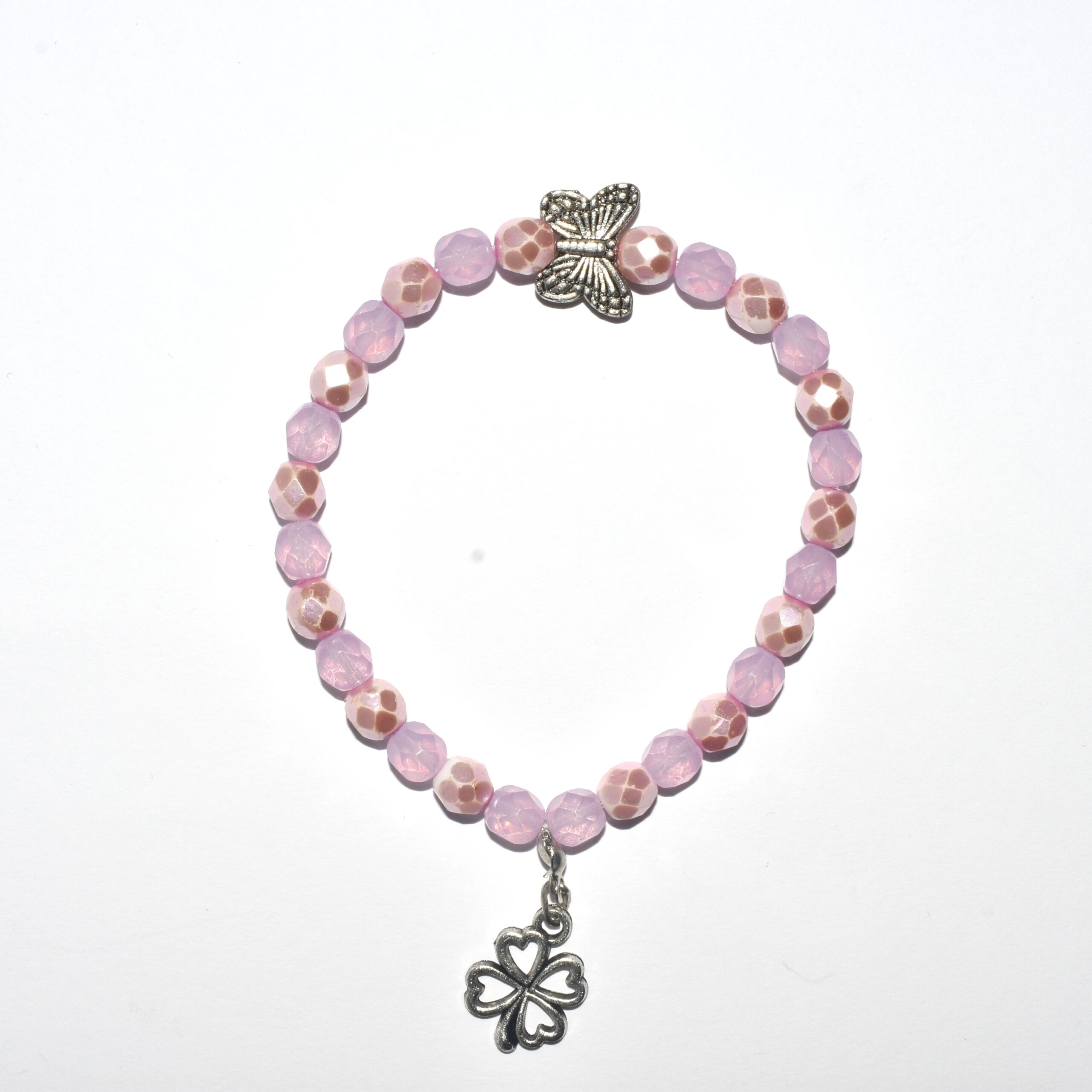 Pulsera elástica de cristal y zamak