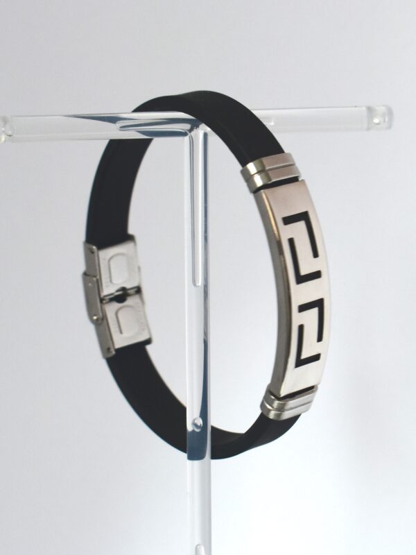 Pulsera con acero inox motivo geometrico